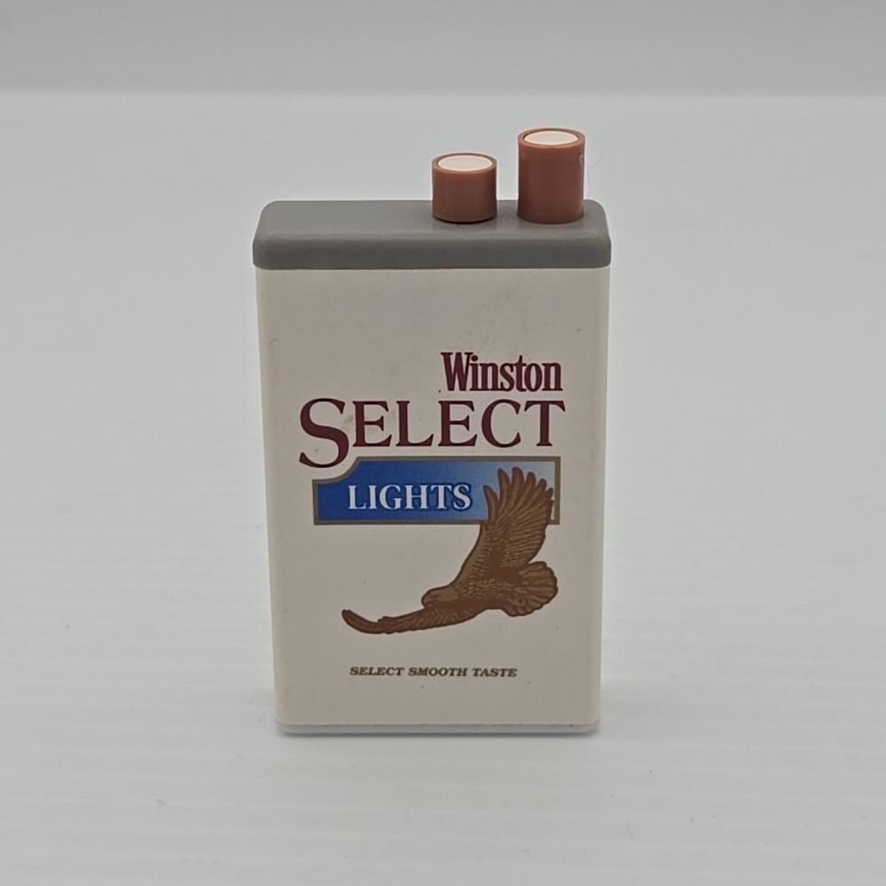 Vintage Winston Select Lights Cigarette Pack Striker Lighter Eagle Logo US
